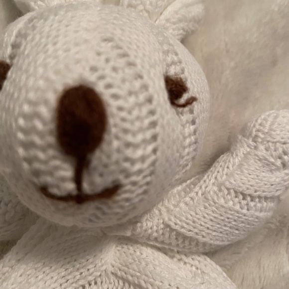 Baby Mode Signature White Bunny Rabbit Knit Security Blanket Lovey - Picture 5 of 5